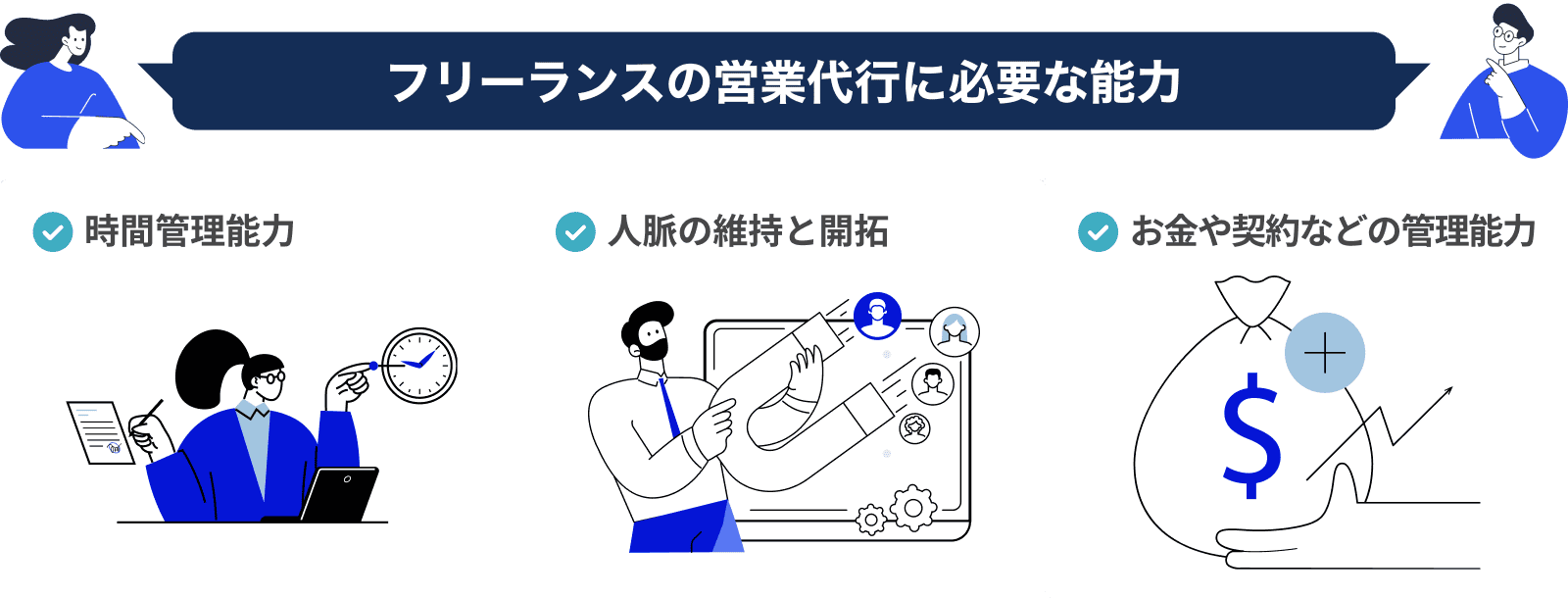 フリーランスの営業代行に必要な能力