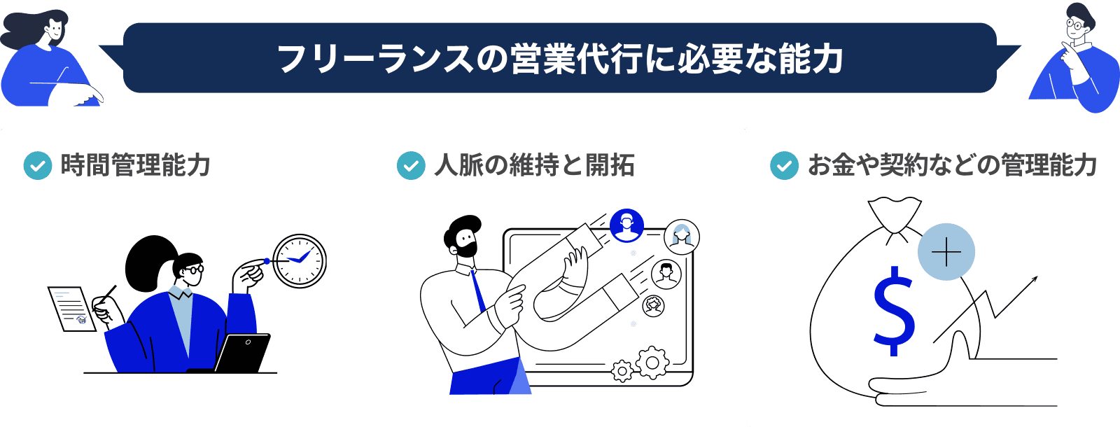 フリーランスの営業代行に必要な能力