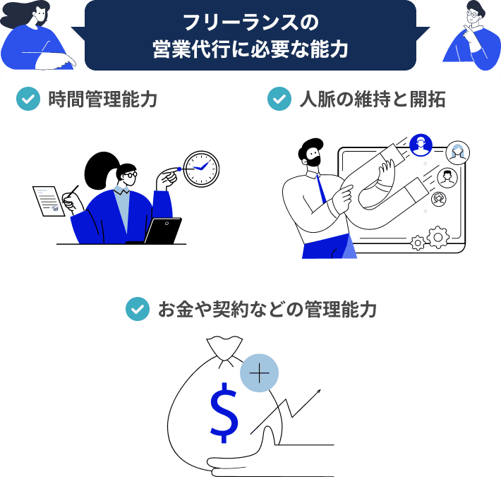 フリーランスの営業代行に必要な能力