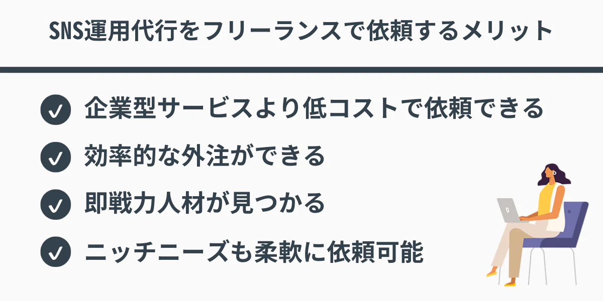 SNS運用代行をフリーランスで依頼するメリット