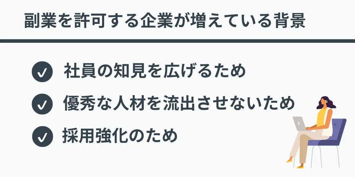副業を社員に許可する企業が増えている背景